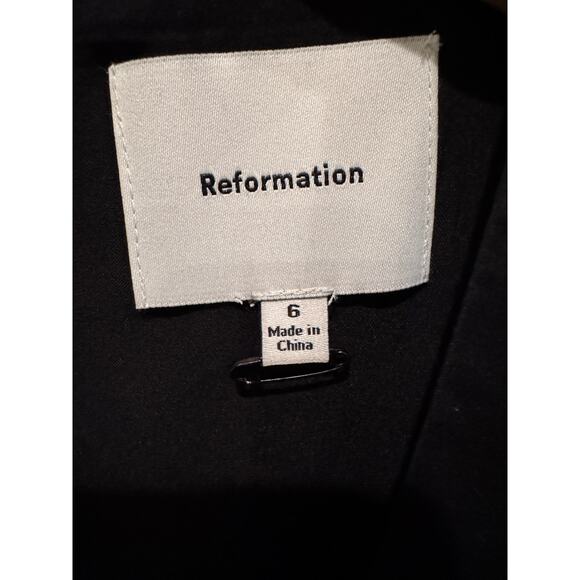 Reformation Everlyn Puff Sleeve Stretch Organic Cotton Maxi Dress Size 6 - Picture 10 of 14